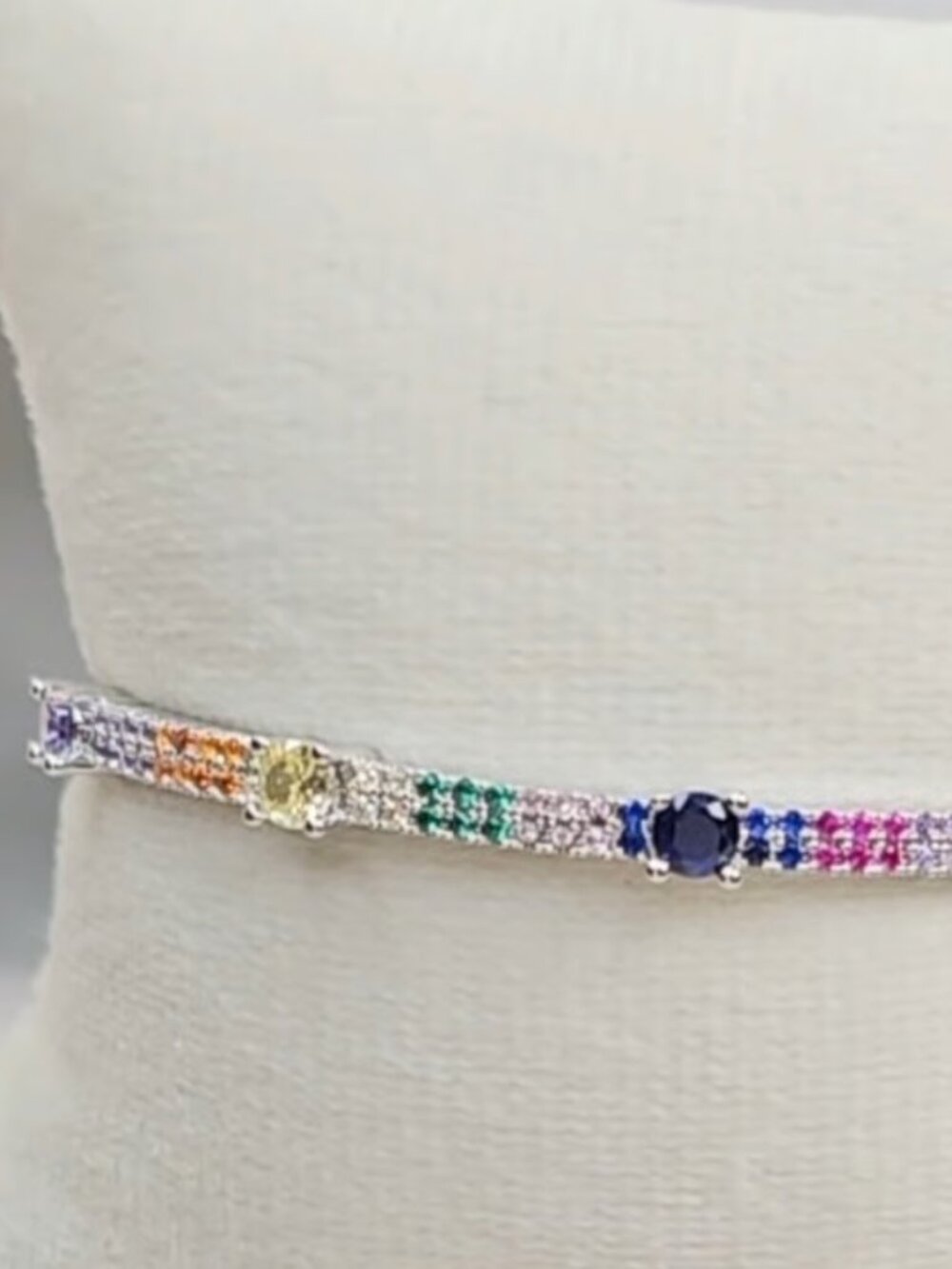 Rainbow Rhodium Plating Hinge Bracelet